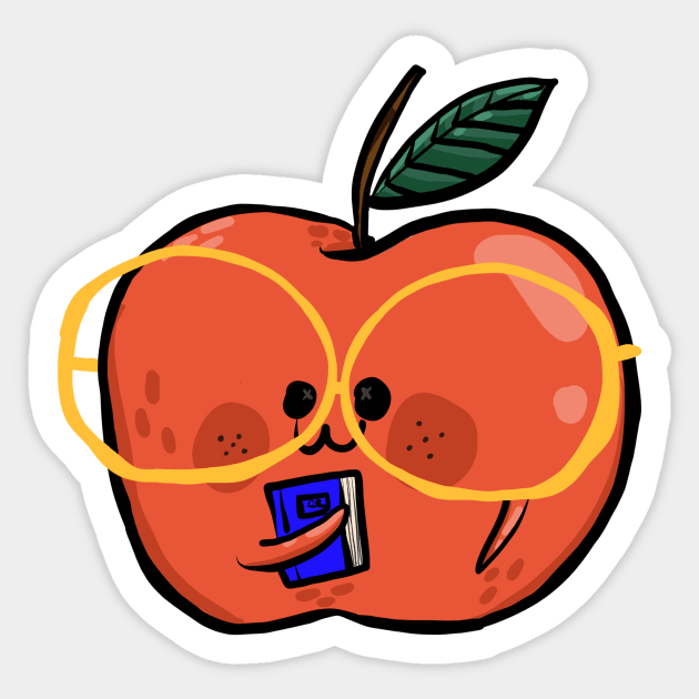 Smart Apple Sticker by Fluffymafi